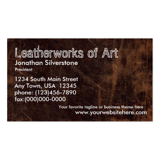 Faux Leather Business Cards Zazzle