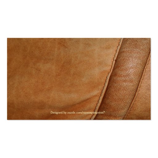 Faux Leather Rustic style Business Cards (back side)