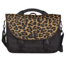 faux leopard print commuter bag