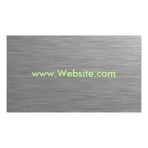 Faux Metal Business Card Design (back side)