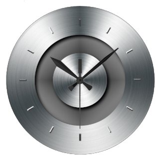 Faux Metal Elegant Modern Wall Clock