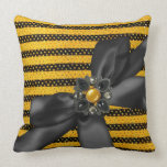 Faux metallic ribbon & jeweled Mojo Pillow