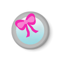 Faux Mirror with bow Magnet