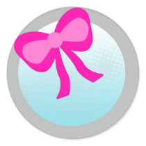 Faux Mirror with bow Sticker