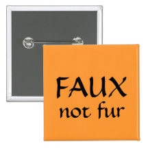 FAUX, not fur Buttons