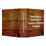 Faux Oiled Wood Plank Personalized Custom Vinyl Binders