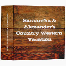 Faux Oiled Wood Plank Personalized Custom Vinyl Binders