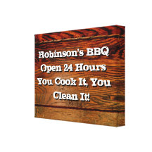 Faux Oiled Wood Plank Personalized Custom Canvas Print