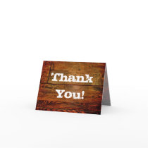 Faux Oiled Wood Plank Personalized Custom Greeting Cards