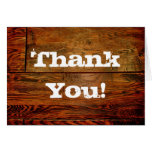 Faux Oiled Wood Plank Personalized Custom Greeting Cards