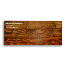 Faux Oiled Wood Plank Personalized Custom Envelopes