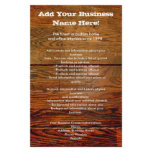 Faux Oiled Wood Plank Personalized Custom Full Color Flyer