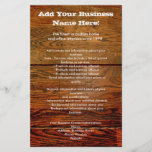Faux Oiled Wood Plank Personalized Custom Full Color Flyer