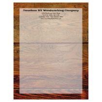 Faux Oiled Wood Plank Personalized Custom Custom Letterhead