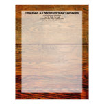 Faux Oiled Wood Plank Personalized Custom letterhead
