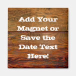 Faux Oiled Wood Plank Personalized Custom Magnets