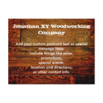 Faux Oiled Wood Plank Personalized Custom Postcards