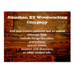 Faux Oiled Wood Plank Personalized Custom postcards