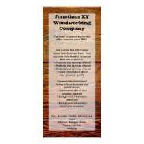 Faux Oiled Wood Plank Personalized Custom Custom Rack Cards