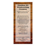 Faux Oiled Wood Plank Personalized Custom rack cards