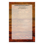 Faux Oiled Wood Plank Personalized Custom Customized Stationery
