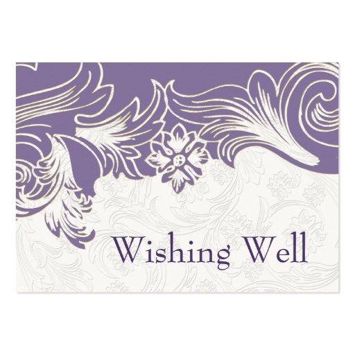 FAUX paper cutout purple wishing well cards Business Cards (front side)