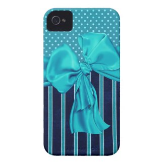 Faux Poka Dots,Stripes,Ribbons & Bows IPhone Case