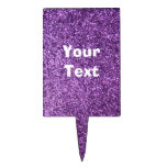Faux Purple Glitter Cake Toppers