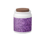 Faux Purple Glitter Candy Dish