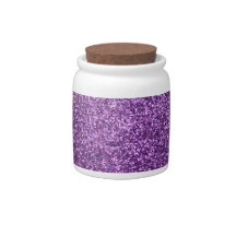 Faux Purple Glitter Candy Dish