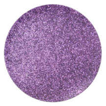 Faux Purple Glitter Dinner Plates