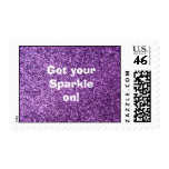 Faux Purple Glitter - Get your sparkle on Postage