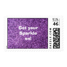 Faux Purple Glitter - Get your sparkle on Postage