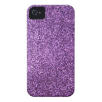 Faux Purple Glitter iPhone 4 Case-Mate Case