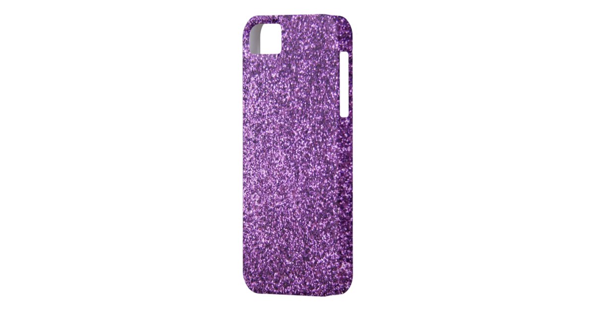 Faux Purple Glitter iPhone SE/5/5s Case Zazzle