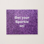 Faux Purple Glitter Jigsaw Puzzles