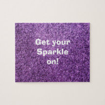 Faux Purple Glitter Jigsaw Puzzles