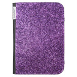 Faux Purple Glitter Kindle Keyboard Cases