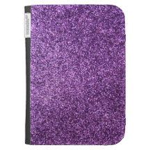 Faux Purple Glitter Kindle Keyboard Cases