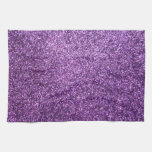 Faux Purple Glitter Kitchen Towels