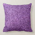 Faux Purple Glitter Pillows