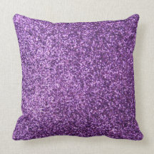 Faux Purple Glitter Pillows