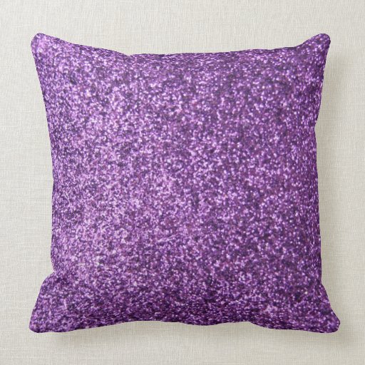 Faux Purple Glitter Pillows Zazzle