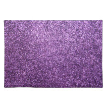 Faux Purple Glitter Placemats