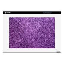 Faux Purple Glitter Skin For Laptop