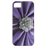 Faux Purple satin Rhinestone Iphone5 Case Design iPhone 5 Covers