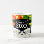 faux rainbow sparkle glitter graduation mug