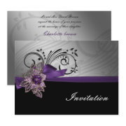 Purple wedding invites by mgdezigns