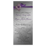 FAUX ribbon purple Wedding program Rack Card Design