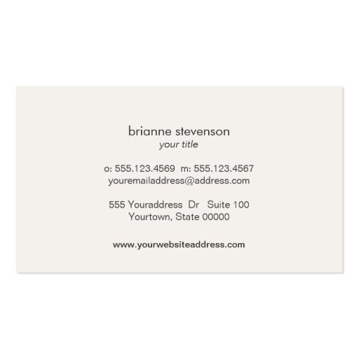 Faux Sequins and Suede Fashion Boutique Business Card Template (back side)